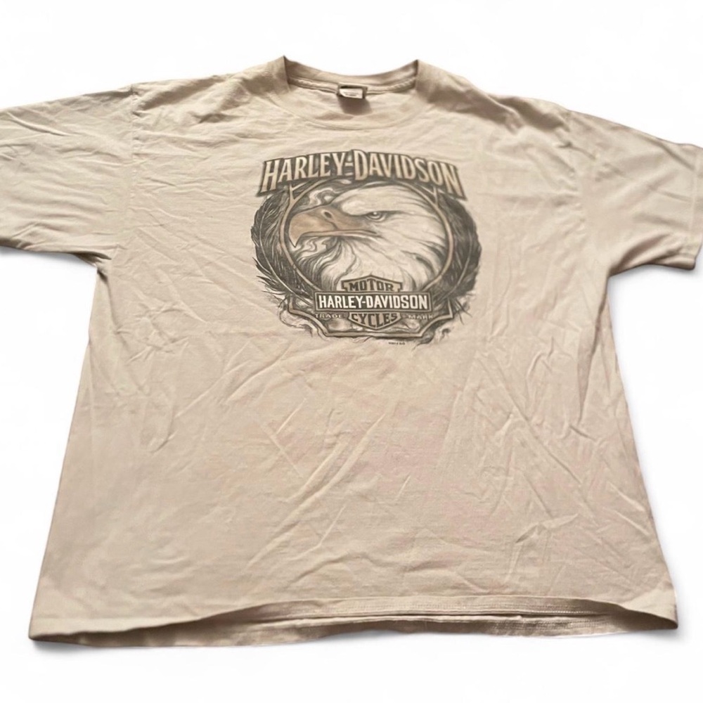 Men’s Harley Davidson Motorcycle Eagle Joliet, IL Graphic Shirt Size XL